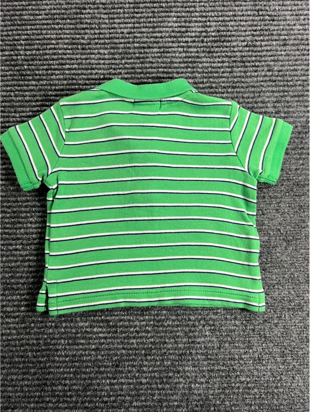Ralph Lauren Baby Boys Green Striped Short Sleeve Polo Shirt 3M - 100% Cotton - Picture 6 of 6